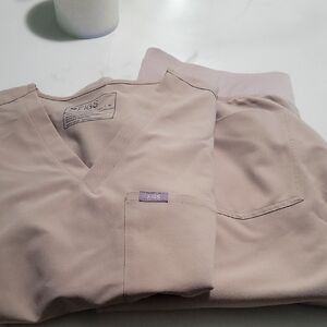 Figs Beige Scrub Set